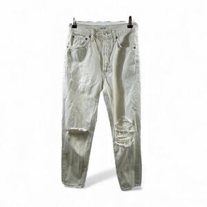Agolde Riley High Rise Straight Leg in Veil White Size 26